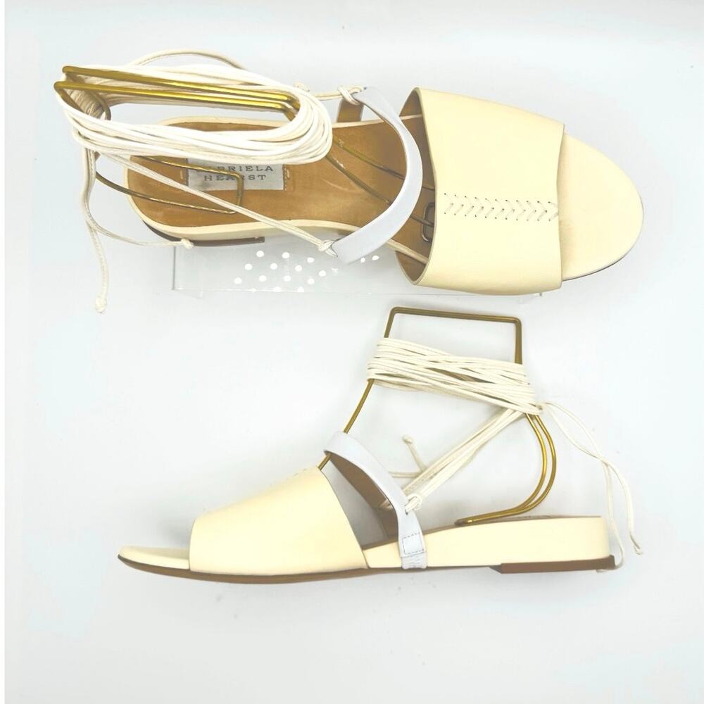 Gabriela Hearst Tara Cream Strappy Low Heel Sandals Quiet Luxury 40